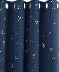 Deconovo Eyelet Curtains Blackout 46x54in Gold Constellation Navy Blue New
