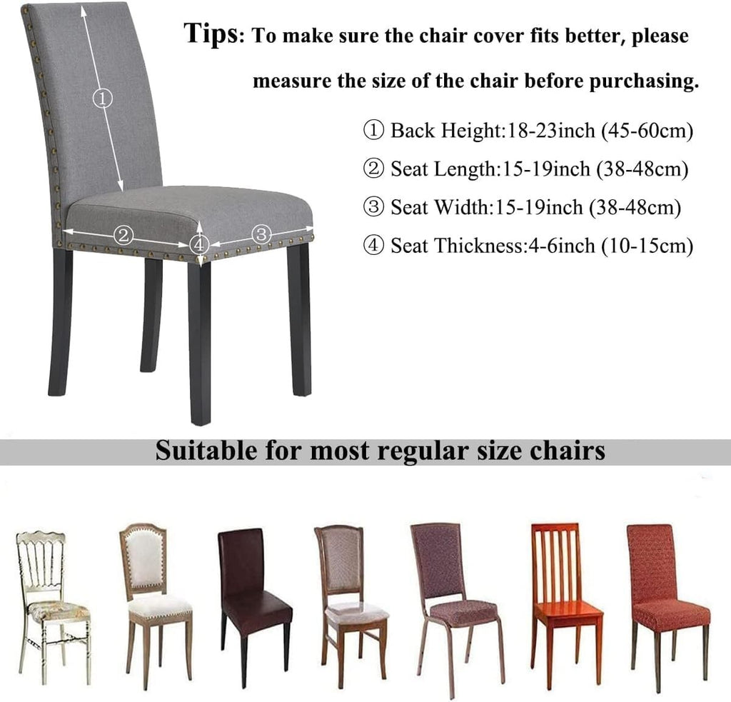 HZDHCLH Chair Covers Slipcovers 4pc Stretch Removable Washable Short Dining New