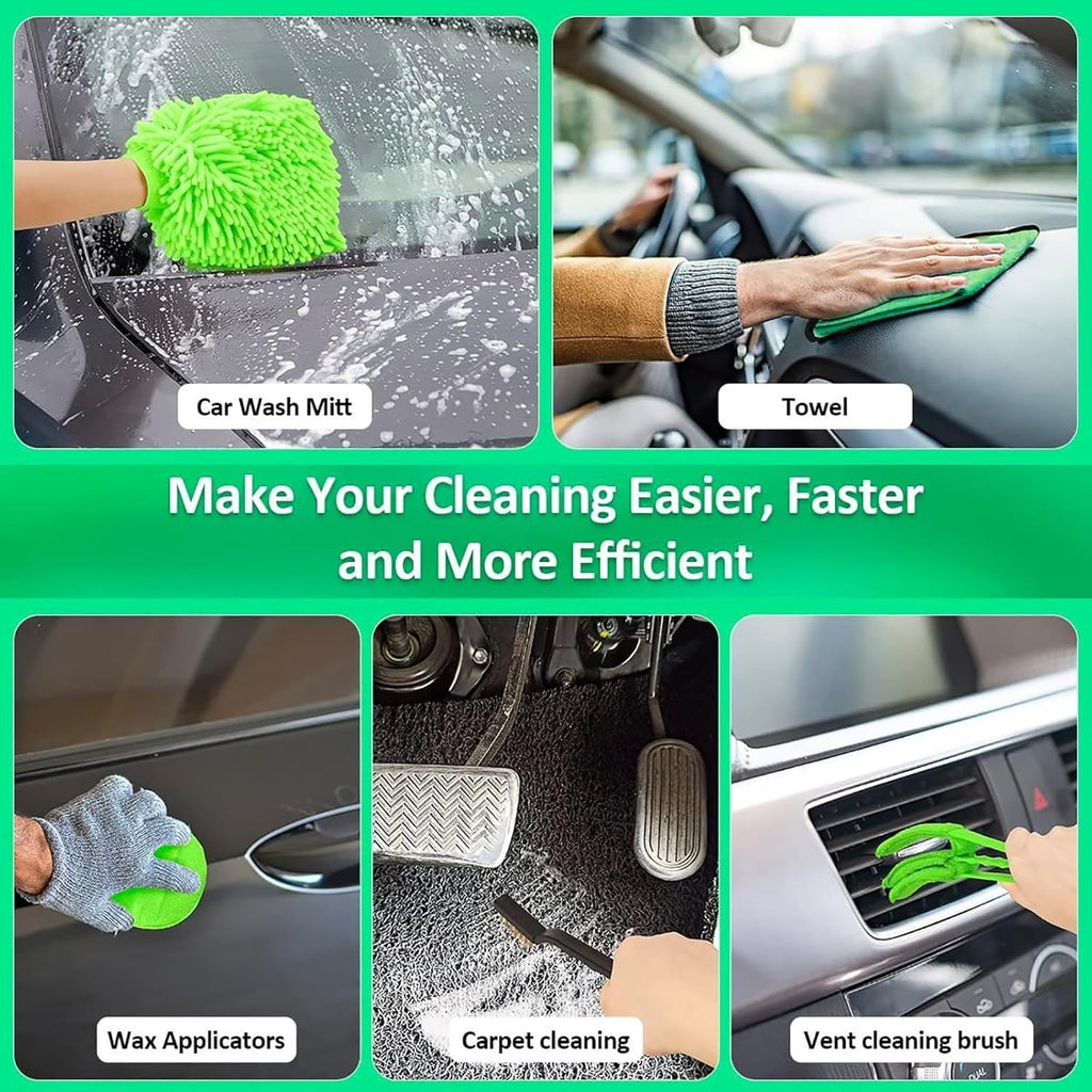 GES Car Wash Foam Sprayer Kit Hose Nozzle Soap Dispenser Green Heavy Duty New
