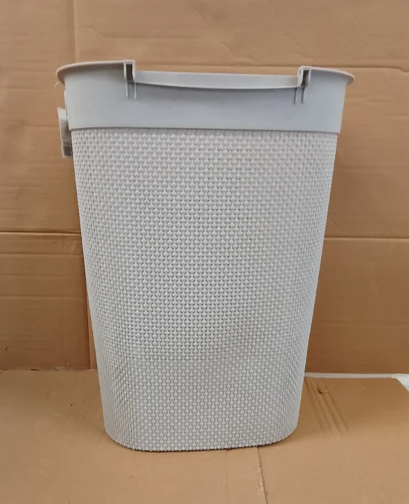 Argos Home 50L Laundry Hamper Grey Clothes Basket Storage Easy Clean Design