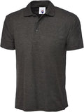 Uneek Unisex Classic Polo Shirt Button Collard Neck Medium Grey New