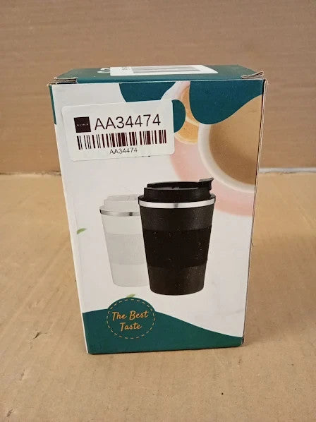 Senshuomy Travel Coffee Mug Insulated 380ml Leakproof Lid Reusable New