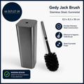 Gedy Jack Brush Stainless Steel Gunmetal Floor 8.3x8.3x38cm