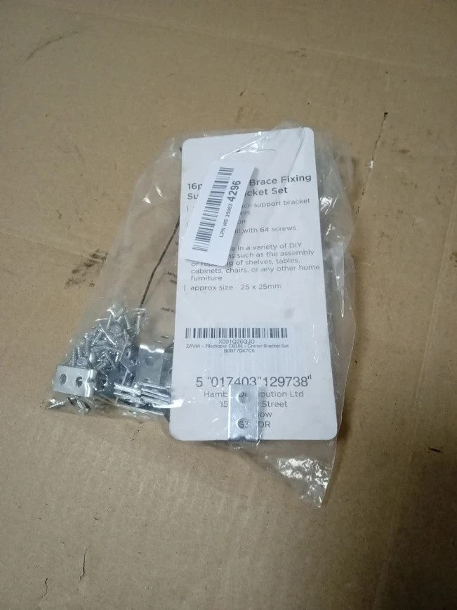 Zavia Angle Brackets Corner Wood 25x25x13mm Galvanised Steel Fixing Repairing