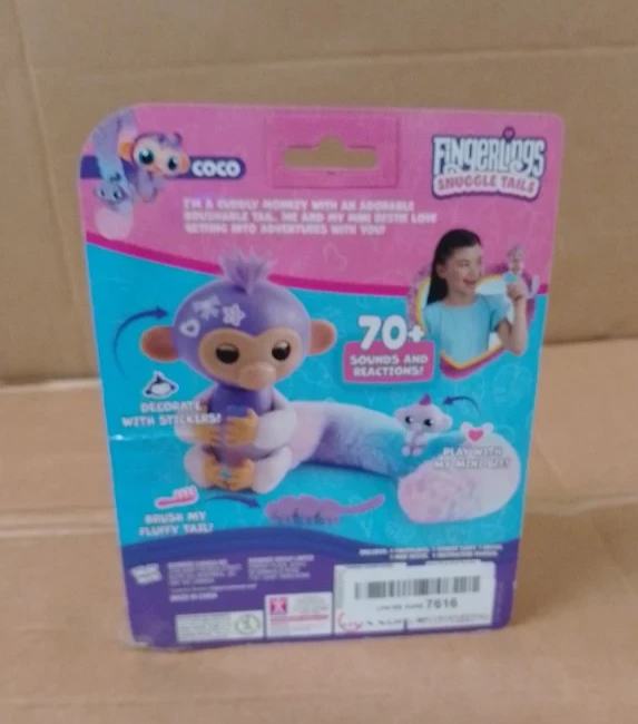 Fingerling Snuggle Tail Coco Purple Monkey Interactive Plush Toy Mini Bestie New