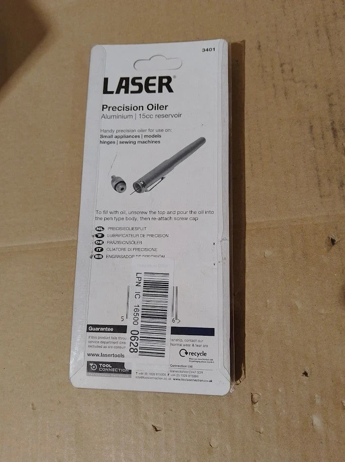 Laser 3401 Precision Oiler Aluminium 15cc Reservoir New