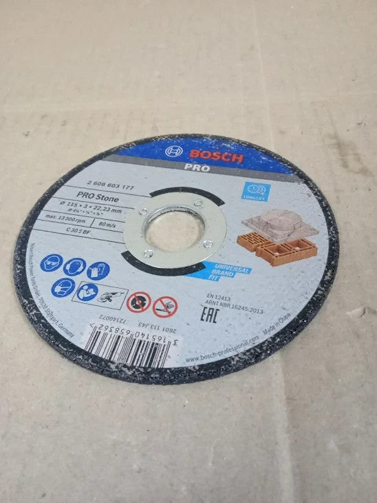 Bosch 1x Pro Stone Longlife Cutting Disc Small Angle Grinder Bore 22.23