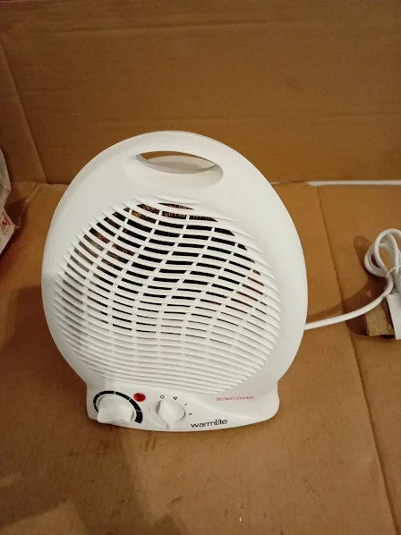Warmlite Thermo Fan Heater 2 Heat Settings Overheat Protection White 2000W New