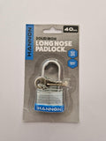 Heavy Duty Long Shackle Padlock 40mm Width Solid Iron Construction Blue New