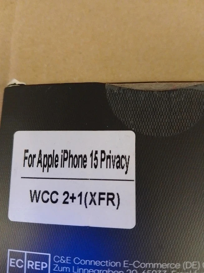 TOCOL iPhone 15 Privacy Screen Protector  6.1 Inch Anti Spy Tempered Glass New