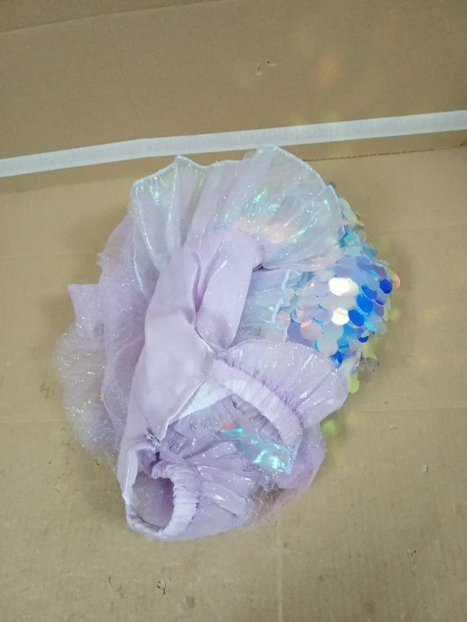 Little Mermaid Princess Fancy Dress Costume Girls Purple Age 4-5 Years New