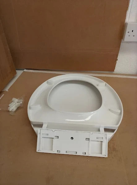 Argos Home Anti Bac Toilet Seat White Plastic Hinge 45.1x36x6.4cm New