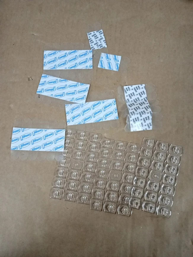 Command Clear Decorating Clips Value Pack Transparent Small Adhesive Strip New