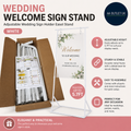 Nwvuop Wedding Welcome Sign Stand Adjustable Holder Easel Stand Display White