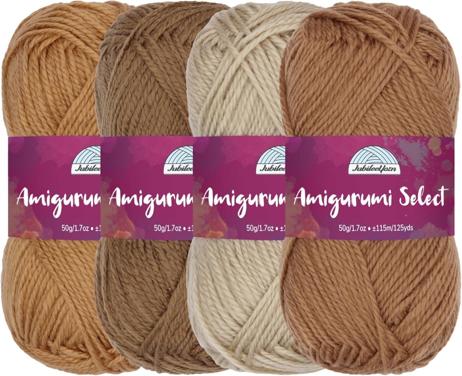 Amigurumi Select 100% Acrylic Craft Yarn Skeins Crochet Knitting 4 Pieces New