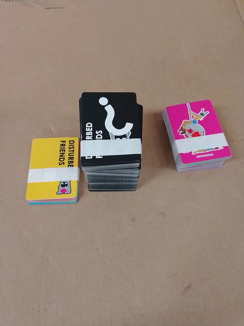 Disturbed Friends Party Game Hilarious Card Adults White Elephant New