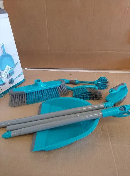 Beldray LA024152TQ Cleaning Bundle Broom Dustpan Brush Set Scrubbing New