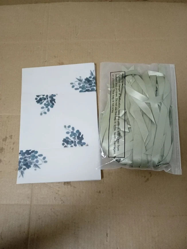MotiMind 100pc Greenery Eucalyptus Pre Folded Vellum Jackets 5x7 Invitations New
