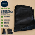 Argos Home Black Waffle Shower Curtain Bathroom Bath Waterproof Curtain Design