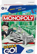 Hasbro Gaming Monopoly Grab & Go Portable Strategy Board Game 8+ Year Old New