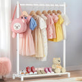 Livilord Kids Clothes Rack With Bottom Storage Shelf Rack Hanging Metal New