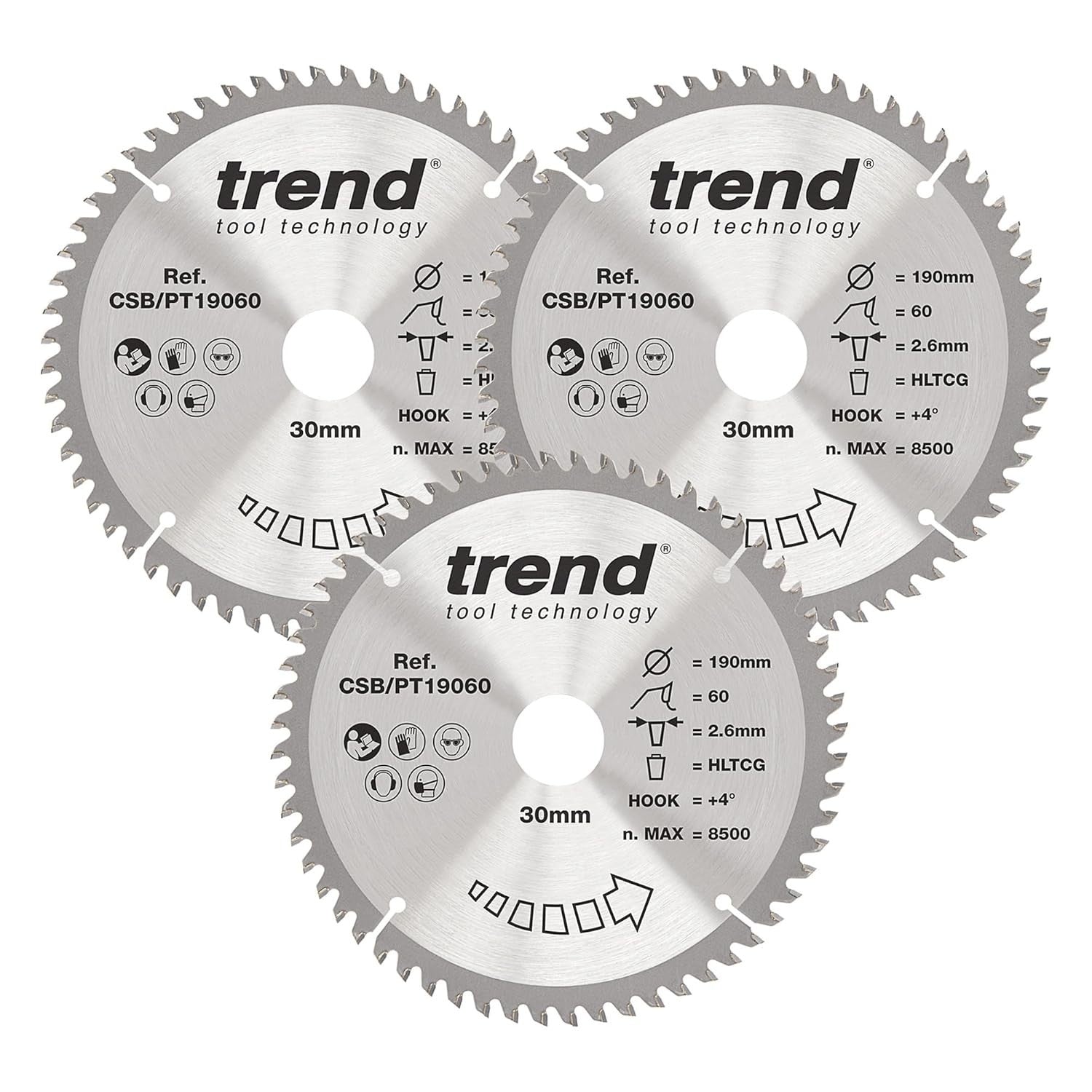 Trend Laminate HPL Circular Saw Blade 190mm Diameter 30mm Bore 60 Teeth 2.6m New
