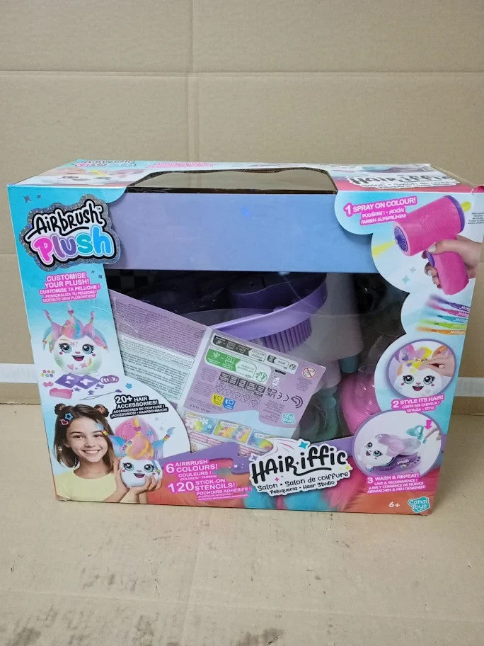 Airbrush Plush Hairiffic Salon Custom Makeover Kit Battery Powered 6+ New