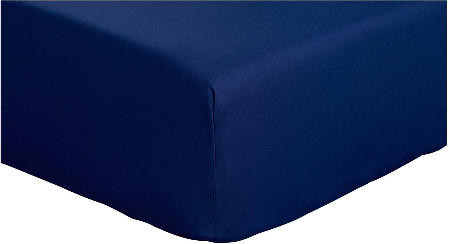 LUXURANGE Super King Fitted Sheet Navy Blue 30cm Depth Pocket 100% Polycotton