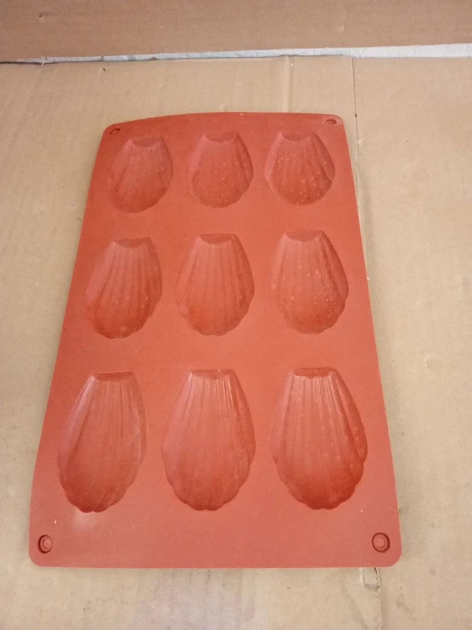 3pcs Madeleines Baking Tray Silicone Moulds Tins For Baking 29x17x2cm Brown