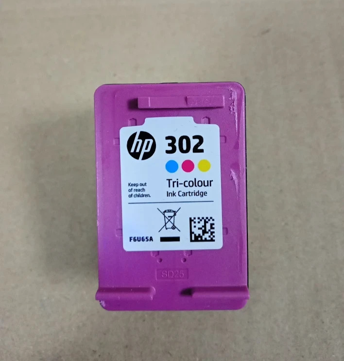 HP 302 Original Tri Colour Ink Cartridge Single Piece F6U65AE Genuine Quality