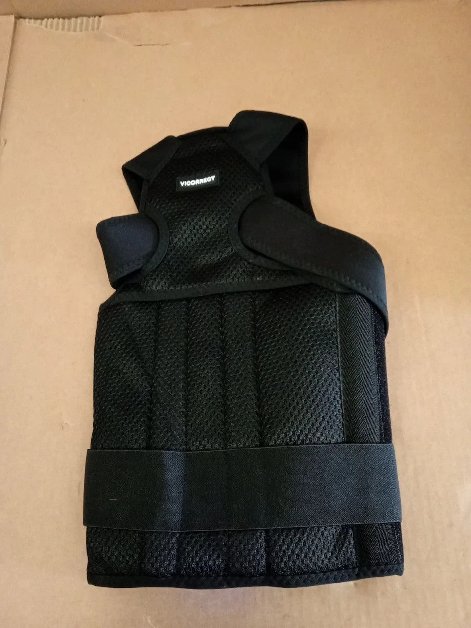 Vicorrect Posture Corrector Unisex Back Brace Support Shoulders Medium Black
