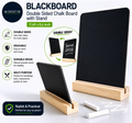 Blackboard 11.69X 8.6in Erasable Tabletop Double Sided Chalk Board Stand