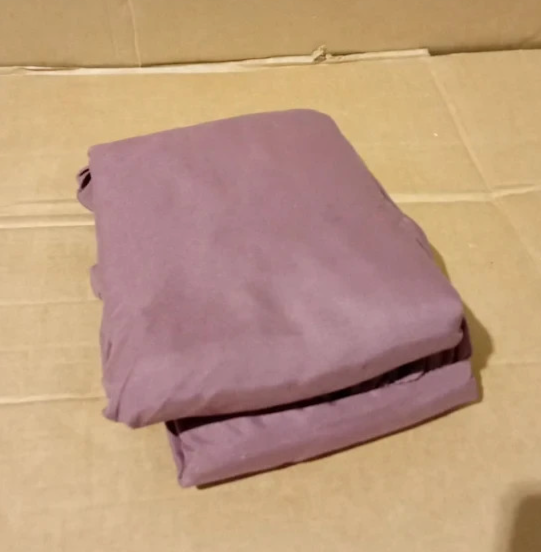 Small Double Bed Valance Purple Frilled Platform Base Skirt 4ft Microfiber New