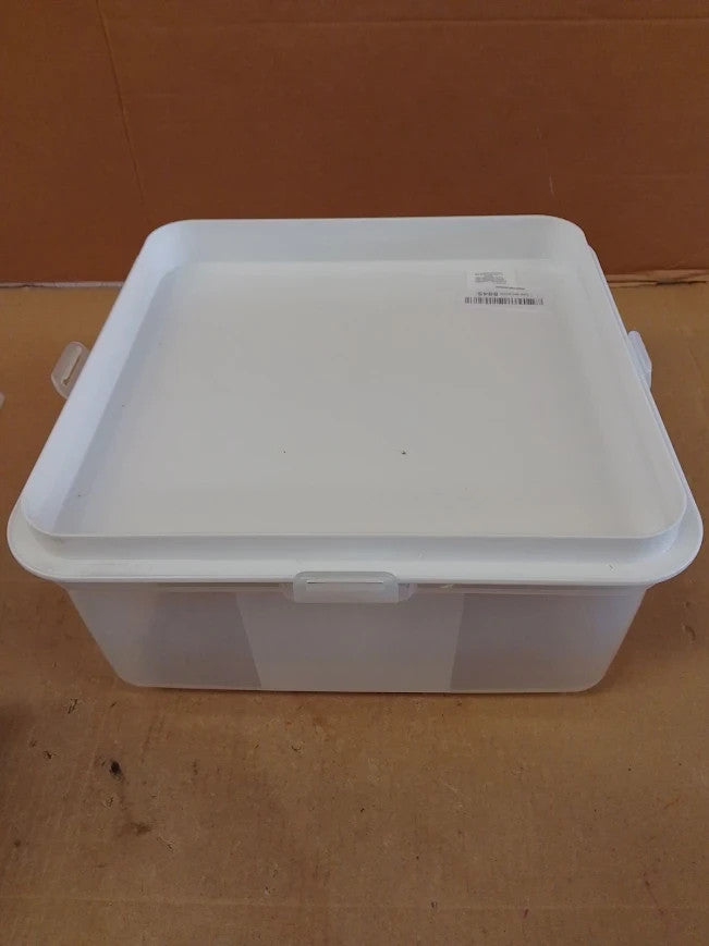 Accurate Plastic Square Cake Carrier Lid Locking Clips Handle Dishwasher
