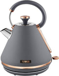 Tower T10044rgg Cavaletto Pyramid Kettle Fast Boil Detachable Filter 1.7 New
