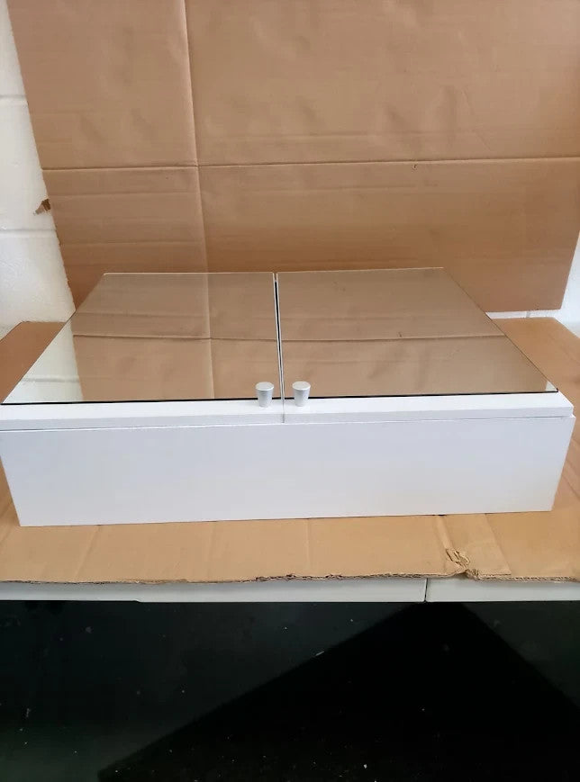 Argos Home Prime 2 Door Mirrored Cabinet White 50x60x14cm