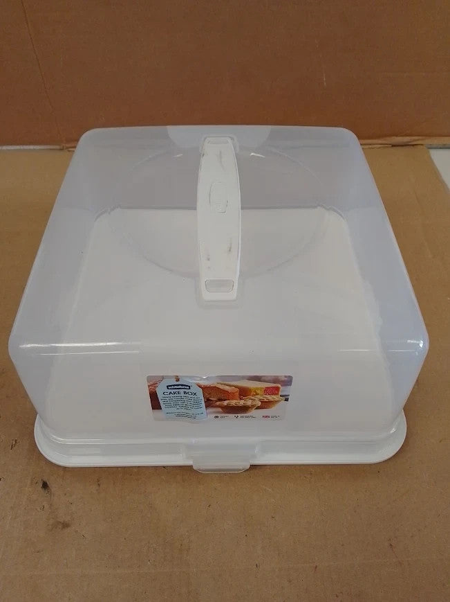 Accurate Plastic Square Cake Carrier Lid Locking Clips Handle Dishwasher