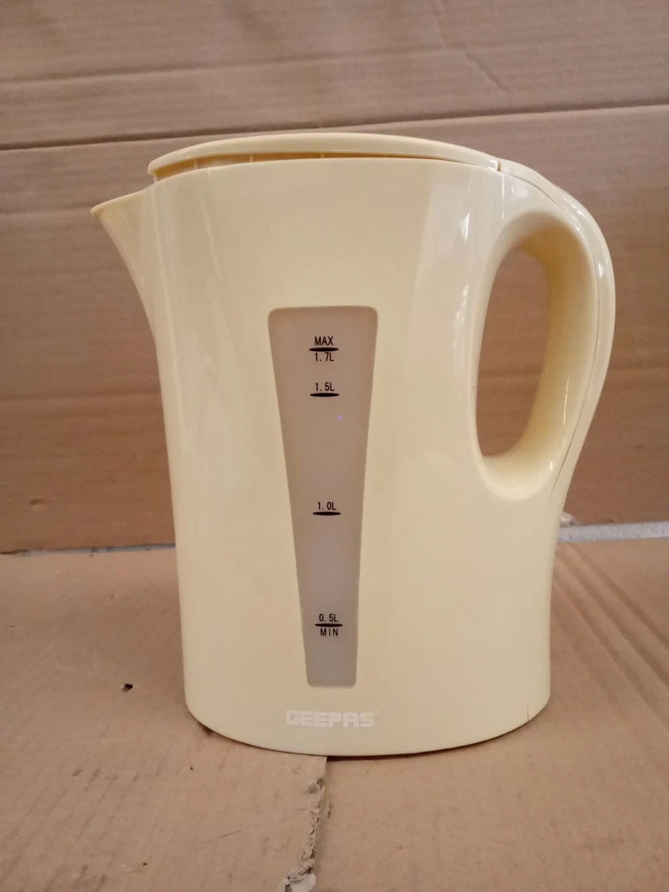 GEEPAS 1.7L Electric Kettle Cordless Boil Dry & Auto Shut Off 2200W Biege