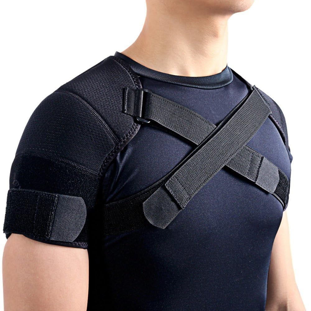 Kuangmi Sport Double Shoulder Support Adjustable Black 1 Piece XXX Large New