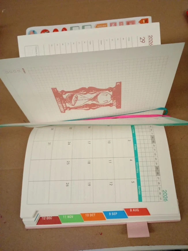 2026 To 2027 Academic Diary A5 One Page Day Daily Planner Organizer Rose
