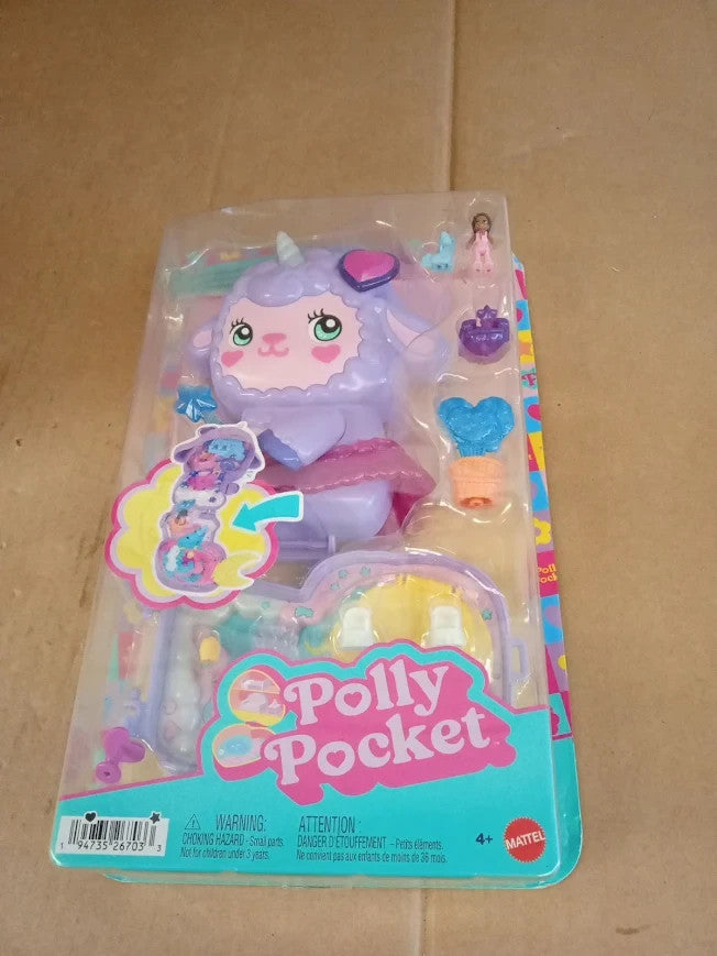 Polly Pocket Dolls Playset Cozy Dreamland Lamb Compact Travel Toy 4+ New