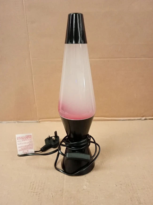 Lava Lamp 2317 Red Wax Clear Liquid Black Base Cap Original 14.5in Motion