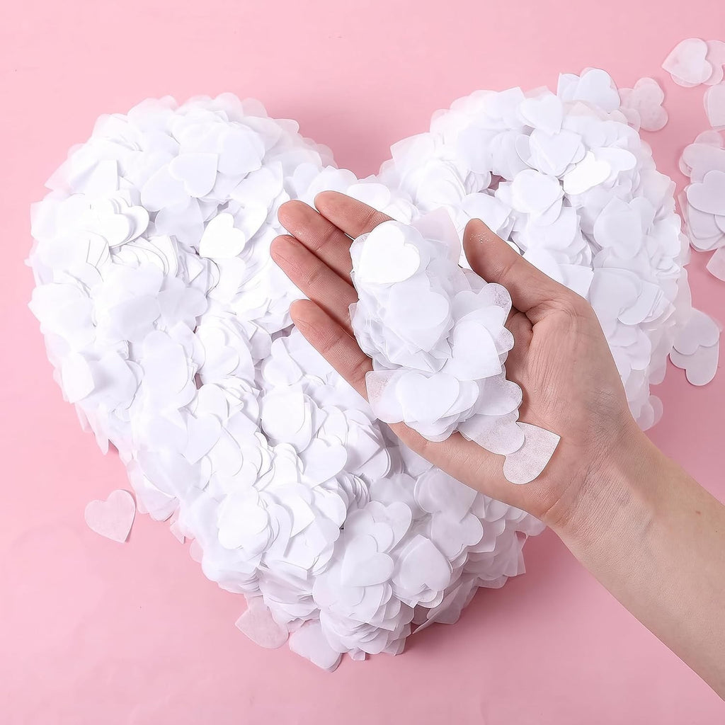 White Heart Confetti Biodegradable Paper Wedding Party Decoration Design New