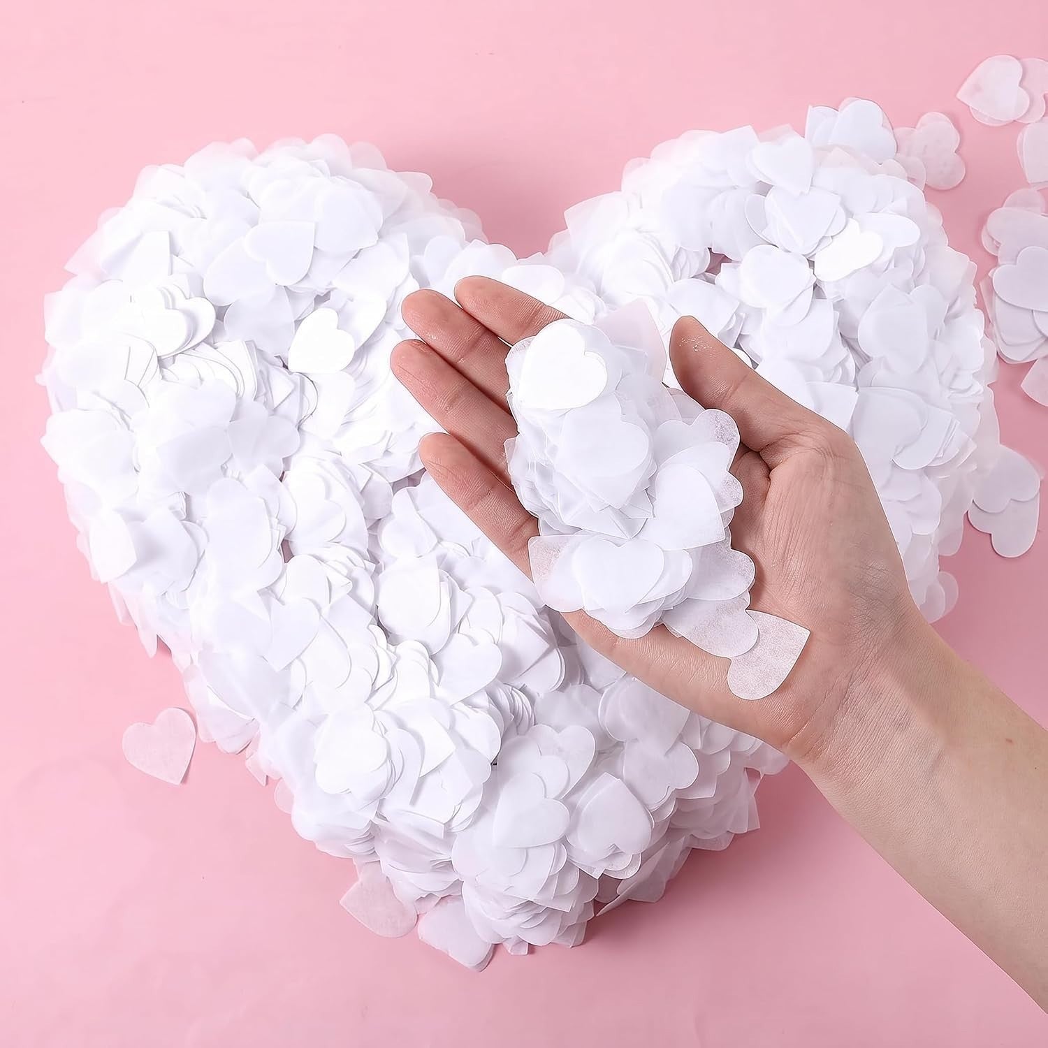 White Heart Confetti Biodegradable Paper Wedding Party Decoration Design New