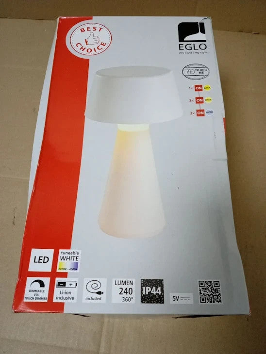 Eglo Led Outdoor Table Huesa Rechargeable Bedside Lamp Touch Dimmable