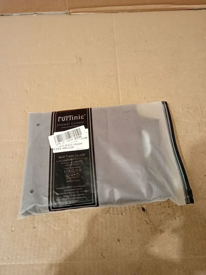 Furlinic Shower Curtain Mould Proof Resistant Waterproof 129x200cm Grey New