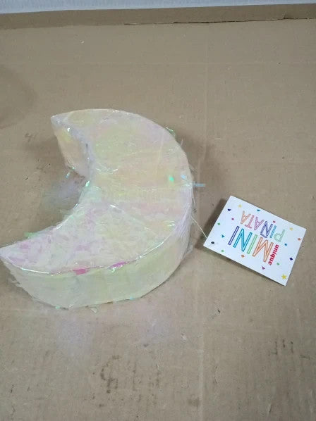Unique 26363 Mini Iridescent Moon Pinata Favour Decoration 16.5x16.5x7cm New