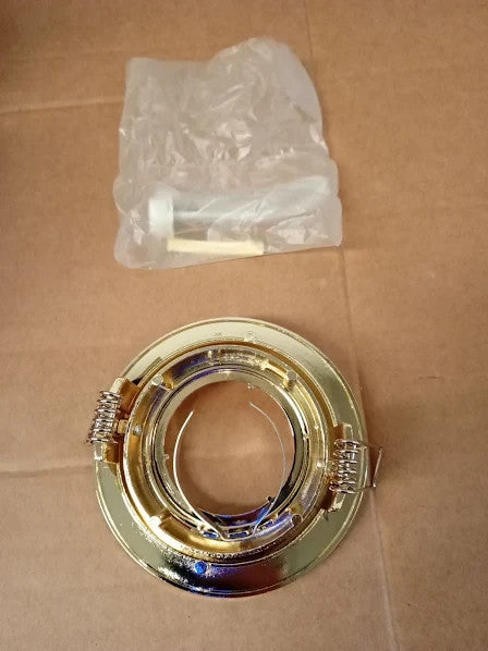 Knightsbridge Spotlight Twist Lock Downlight Brass 230V GU10 Lamp Holder New