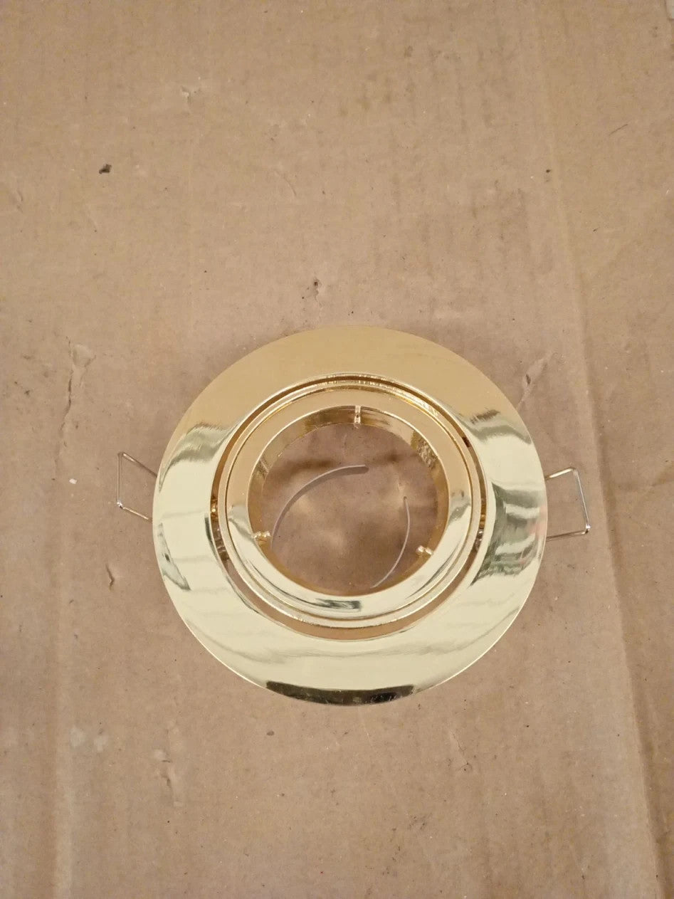 Knightsbridge Recessed Spotlight Tilt Twist & Lock Downlight Brass Aluminium