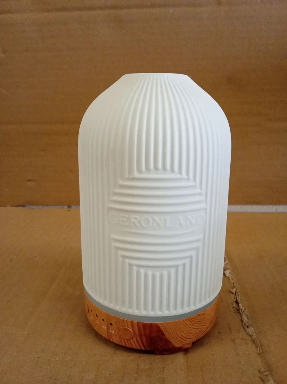 White Ceramic Diffuser 200ml Auto Shut Off &Time Essential Oil Diffusers